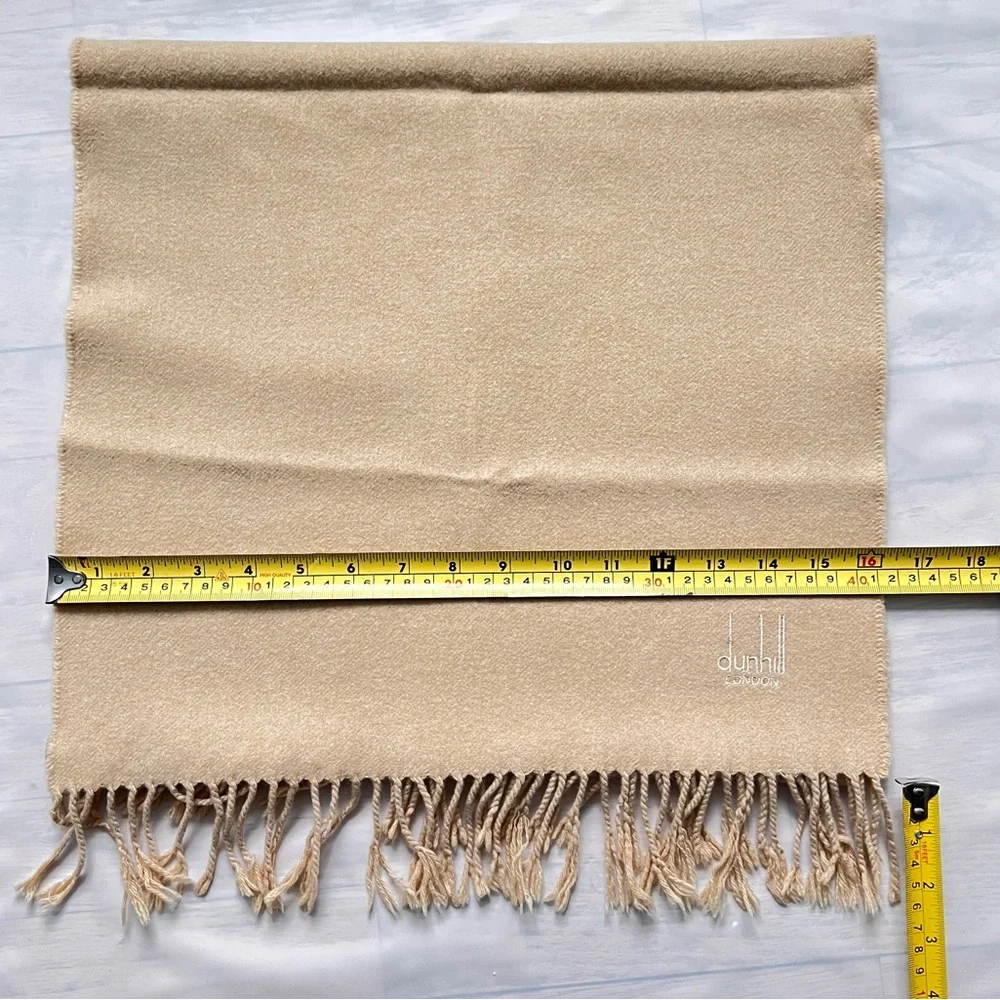 Dunhill London Cashmere Donegal Scarf Unisex Beige L58